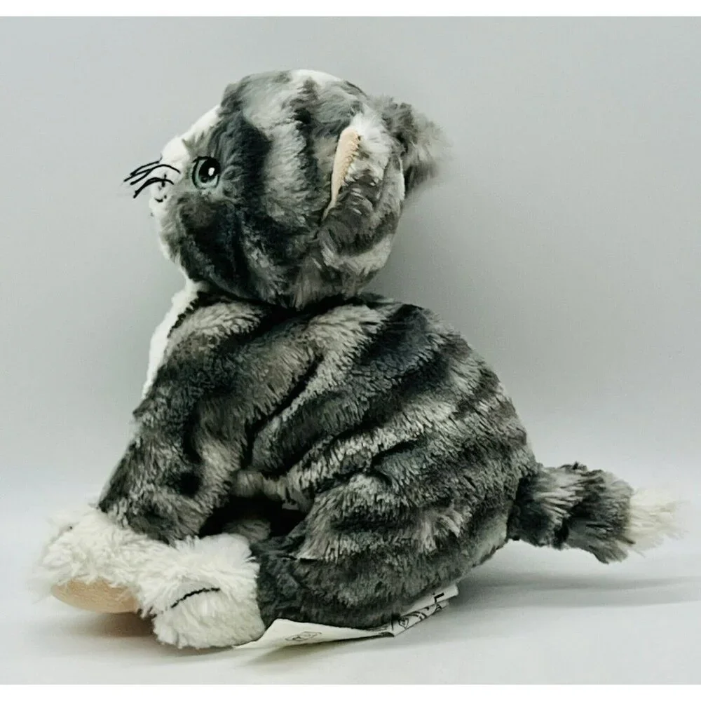 Ikea Lilleplutt Gray‎ Cat Kitty Tabby Plush Striped 9 inch Stuffed Animal
